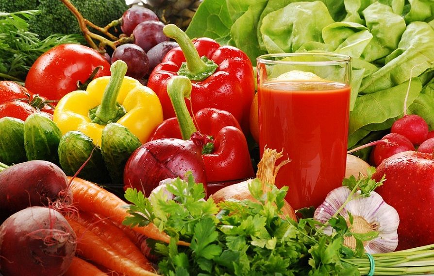 Senior home care - fresh vegetables and juice to help with Challenges seniors face living at home alone